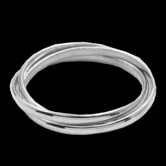 NWT Whitney Triple Band Rolo Ring // Sterling Silver (Size 7) - Picture 4 of 5